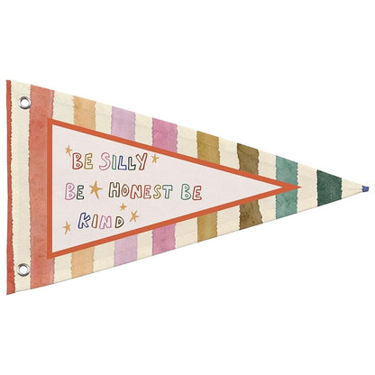 Be Silly Be Honest Be Kind Pennant Banner Flag Nursery Wall Decor - Variation: kind1