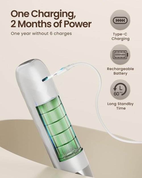 Maestri House Rechargeable Milk Frother - LunaFro Mini Handheld Foam Maker with Detachable Whisk for Lattes & Cappuccinos