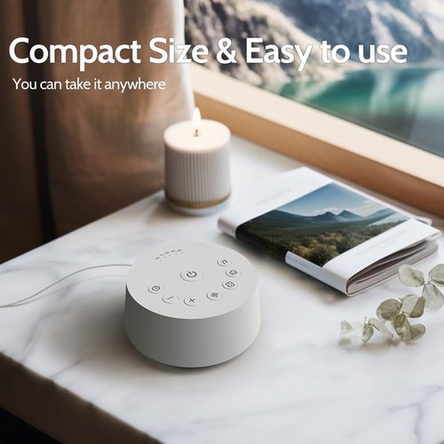 Color Noise Sleep Sound Machine - 25 Soothing Sounds, 32 Volume Levels & 5 Timers for Home