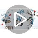 Winter Gnome Wall Decals Stickers - Christmas Cardinal Bird Home Decor