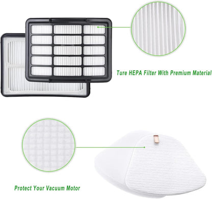 Shark Filter Replacement Parts - HEPA & Foam Filters for Navigator Lift-Away Vacuums | 2 HEPA + 4 Foam & Felt Filters