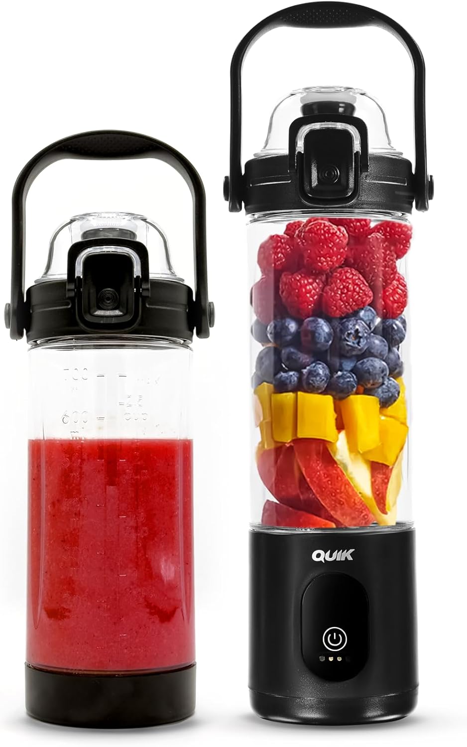 Skiennix Portable Blender - Cordless 24oz Personal Blender for Shakes & Smoothies | BPA-Free, Ice Crush, Waterproof, Black