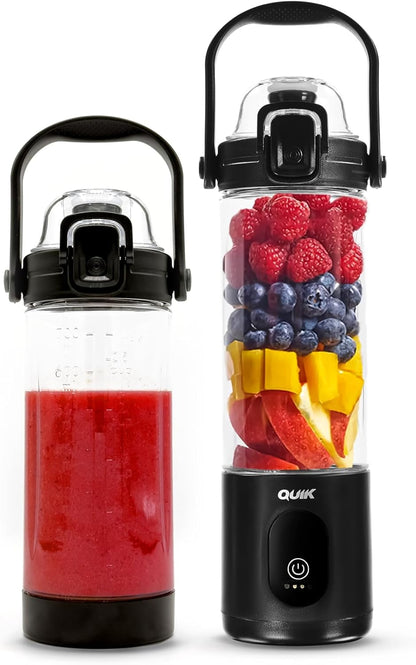 Skiennix Portable Blender - Cordless 24oz Personal Blender for Shakes & Smoothies | BPA-Free, Ice Crush, Waterproof, Black