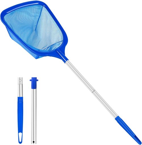 Hot Tub Pool Skimmer Net - 13'' Aluminum Pole with Ultra Fine Mesh for Efficient Leaf & Debris Cleaning