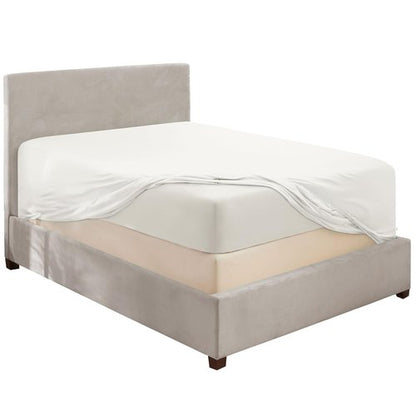 Hearth & Harbor Queen Fitted Sheet - Extra Deep Pocket for 18-24 Inch Mattresses | Ultra Soft 1800 Microfiber, Wrinkle-Free, White