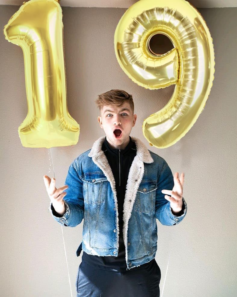 Number Balloons - 40 Inch Light Gold 1 Balloon for 1st Birthday Party | Perfect for Baby Showers & Photo Shoots
