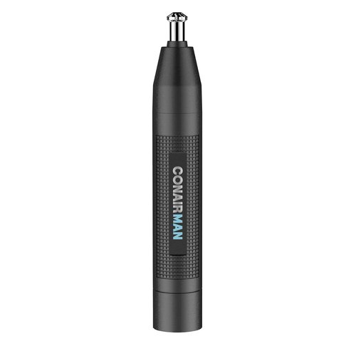 ConairMan Nose Hair Trimmer - Cordless 360 Bevel Blade for Effortless Nose, Ear & Eyebrow Grooming | Includes Drawstring Bag