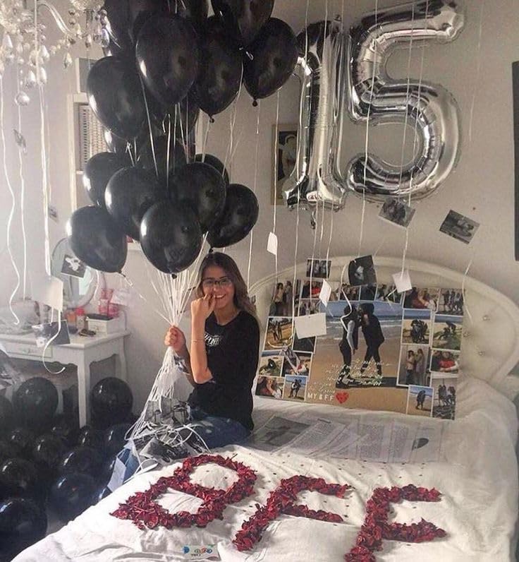 Silver Number 15 Balloon - 40 Inch Silver Birthday Decoration for 15th Birthday Party Supplies