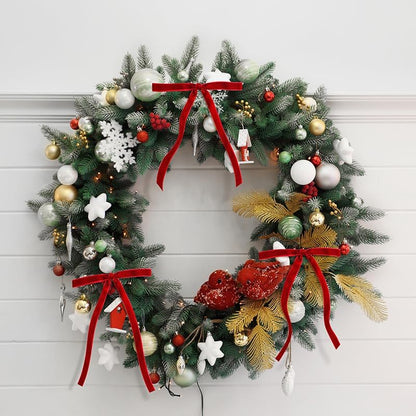SIMISI Velvet Ribbon Bows - 24 Pcs Red Christmas Decorations for Tree, Wreath & Garland (3/8'' Width, 5x7 Inch)