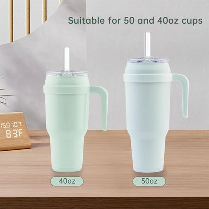 Reduce Replacement Straws - 5 Pack Reusable Straws with Cleaning Brush for 50 oz & 40 oz Tumblers | Clear Plastic