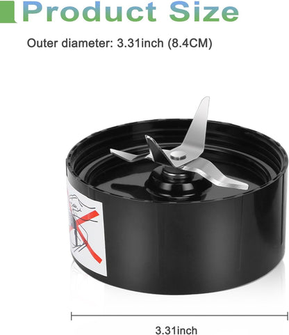 QT Cross Blades for Magic Bullet 250W MB1001 Series - Replacement Blender Parts with Gaskets