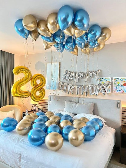 Gold 2 Balloon | 40-Inch Number Balloon for 2nd Birthday Party Decorations