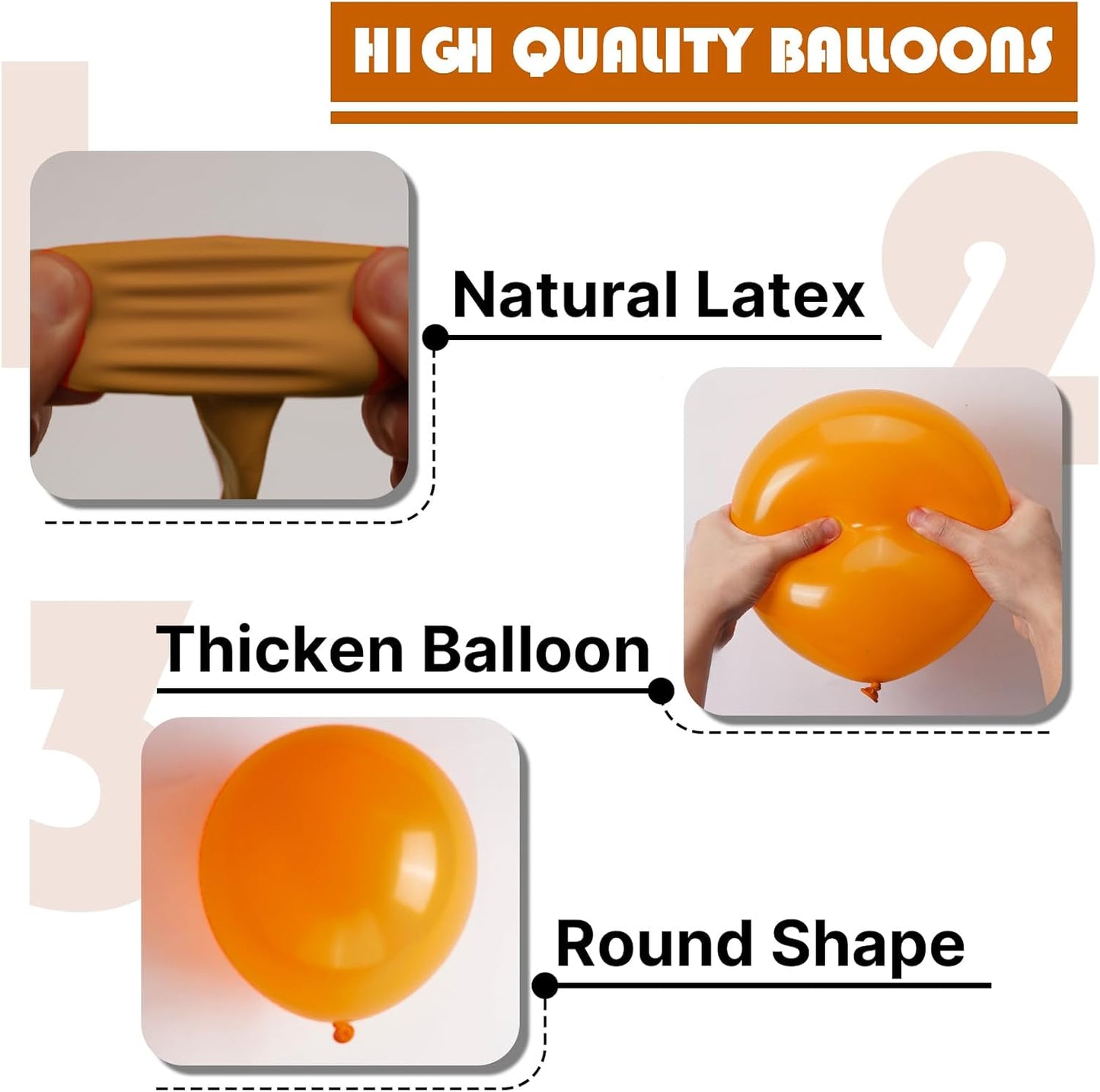 PartyWoo Burnt Orange Balloons - 152-Piece Terracotta Rust Fall Decor Set | 18", 12", 10", 5" Sizes for Autumn Celebrations