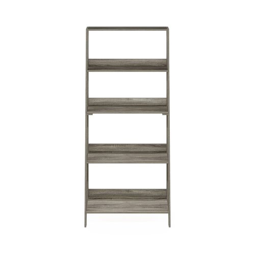 Furinno Ladder Bookcase Display Shelf, 5-Tier, French Oak