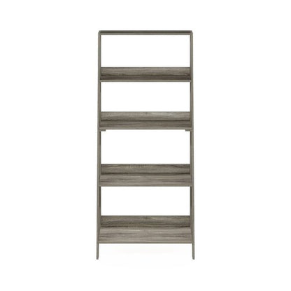 Furinno Ladder Bookcase Display Shelf, 5-Tier, French Oak