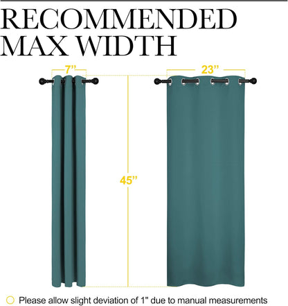 NICETOWN Blackout Curtain Panels - Thermal Insulated Draperies in Sea Teal | 29 x 45 Inches, One Pair