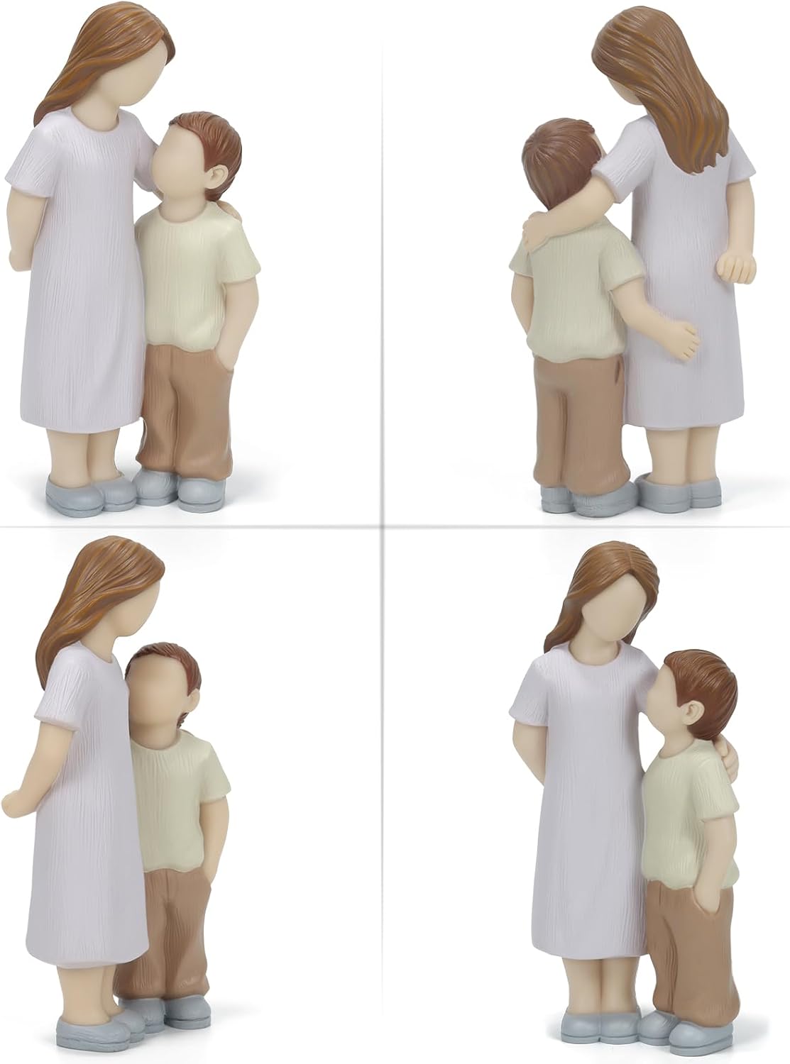 Sibling Love Resin Sculpture - Sentimental Brother and Sister Figurine for Home Decor | Perfect Childhood Gift