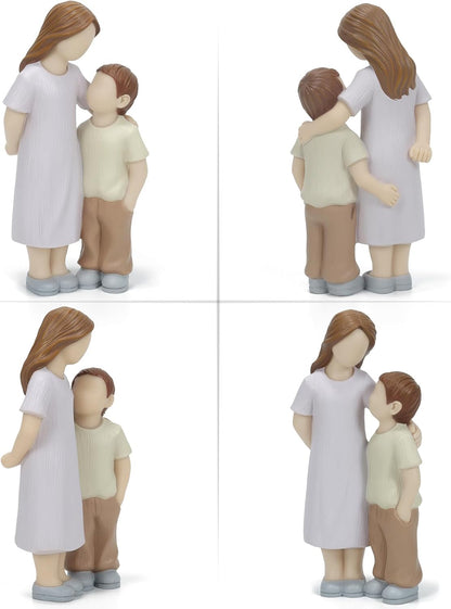 Sibling Love Resin Sculpture - Sentimental Brother and Sister Figurine for Home Decor | Perfect Childhood Gift