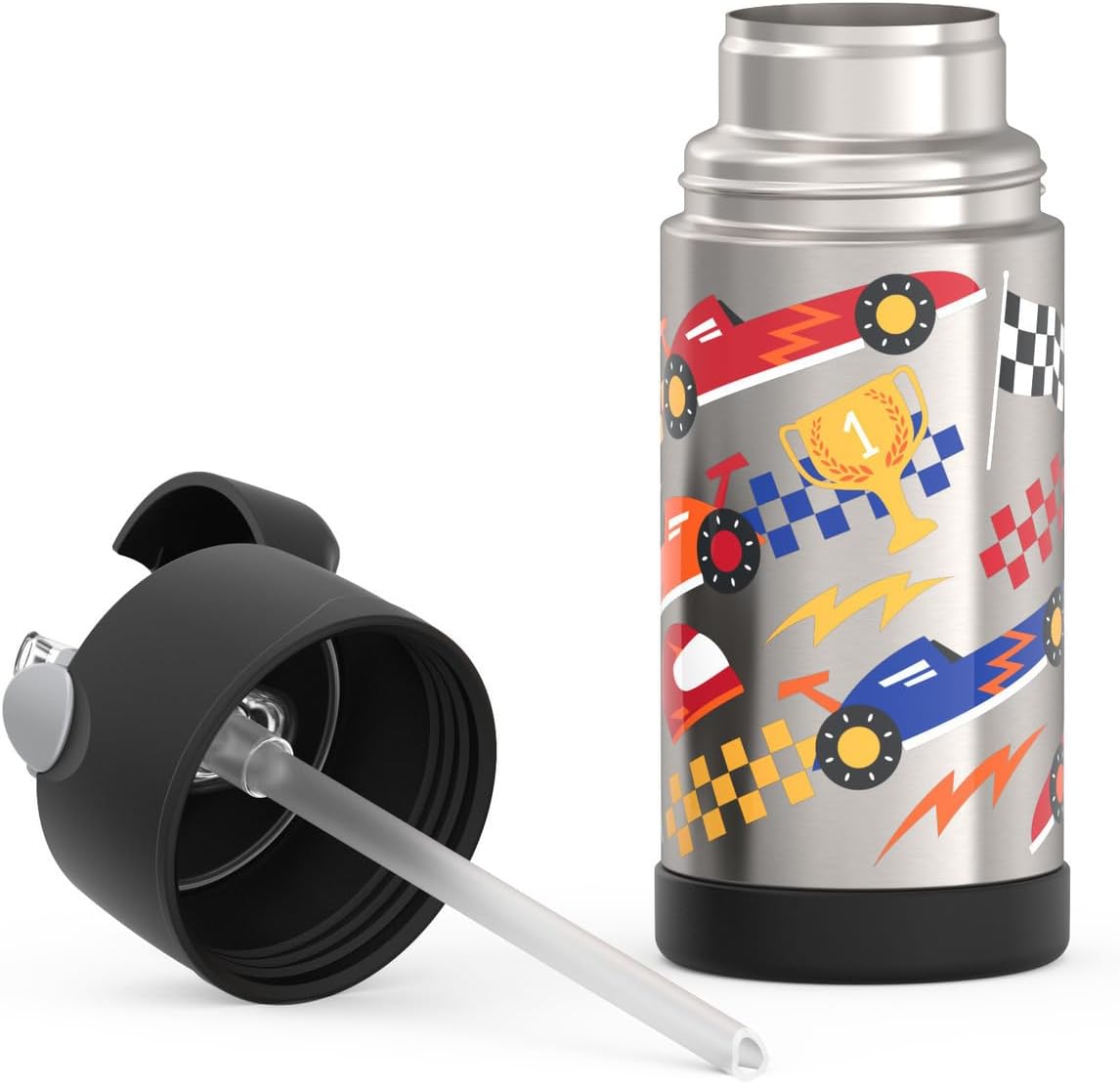 THERMOS FUNTAINER Water Bottle - 12 Ounce Stainless Steel Insulated Bottle with Straw for Kids
