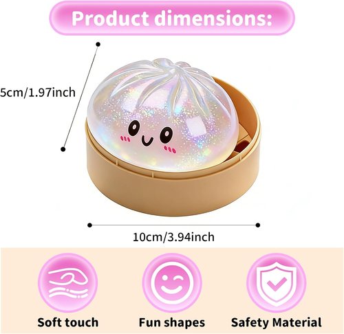 Glitter Dumpling - 2026 New Glitter Squishy Toy | Stress Relief & Anxiety Decompression Squeeze Toy