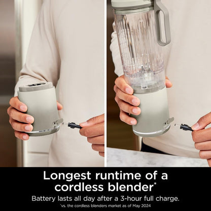Ninja BC251IV Blast Max Cordless Blender - Smoothies & Ice Crushing - 22 oz. Cream Vessel | Certified Refurbished