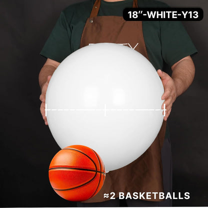 PartyWoo White Balloons - 20pcs 18 Inch Matte Latex for Weddings, Graduations & Celebrations