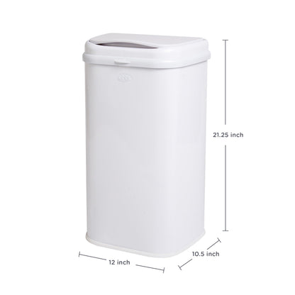 Ubbi Stainless Steel Venti Diaper Pail, Odor Locking, No Special Bag Required, Award-Winning, Registry Must-Have, White