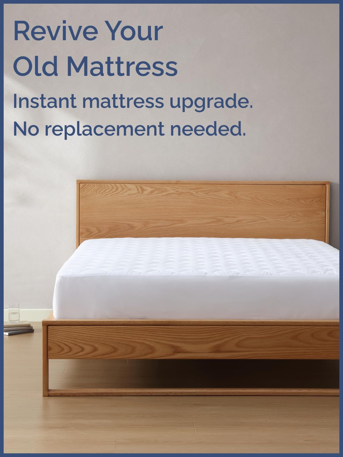 Quilted Fitted Mattress Pad Protector by [Brand Name] - Soft, Breathable Cover for Queen Size Mattresses | Fits 8-16 Inch Deep Pockets - Machine Washable, Easy-Fit Design - White
