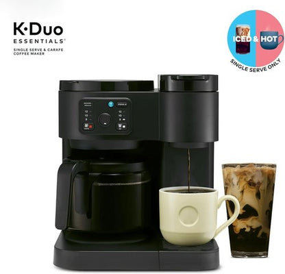 K-Duo Essentials Coffee Maker - Single Serve K-Cup & 12-Cup Carafe Brewer | 72 oz Reservoir, Pause & Pour Feature