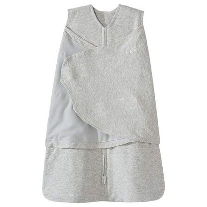 HALO 100% Cotton Sleepsack Swaddle - 3-Way Adjustable Wearable Blanket, TOG 1.5, Heather Gray, Newborn 0-3 Months
