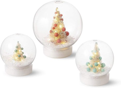 Creative Hobbies | Pack of 6 DIY Snow Globe Water Globes - 100mm Clear Plastic with Screw-Off Cap