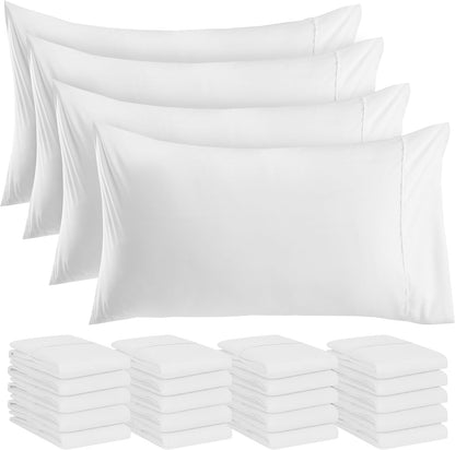 Utopia Bedding Queen Pillow Cases - 24 Pack Soft Brushed Microfiber | Fade Resistant 20 x 30 Inches (White)