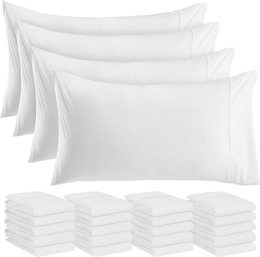 Utopia Bedding Queen Pillow Cases - 24 Pack Soft Brushed Microfiber | Fade Resistant 20 x 30 Inches (White)
