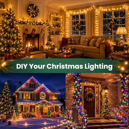 300FT Christmas C9 Light Strand with 300 Sockets, Cuttable Green Wire Reel, E17 Base - Holiday Decor