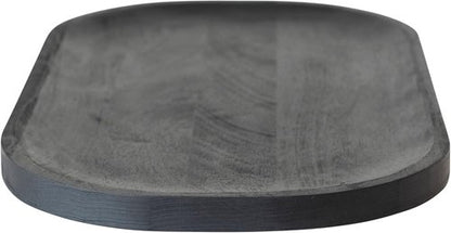 Bloomingville Wide Mango Wood Serving Board - Elegant Black Design for Entertaining