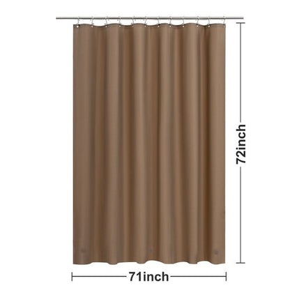 Barossa Design Brown Shower Curtain Liner - Premium PEVA, BPA & PVC Free, No Chemical Smell, Lightweight Standard Size Shower Curtain with 3 Magnets, Metal Grommets - Brown