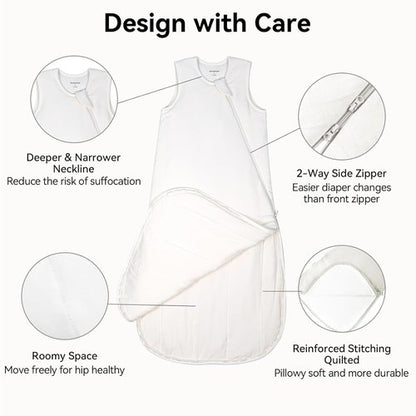 BubblePanda Modal Sleep Sack - Super Soft 0.5 Tog Toddler Blanket for Babies 12-18 Months | Lightweight 2-Way Zipper