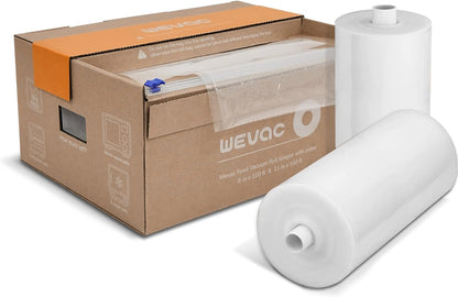 Wevac Vacuum Seal Rolls - 8''x100' & 11''x100' BPA-Free Food Storage Bags with Cutter | Ideal for Meal Prep & Sous Vide