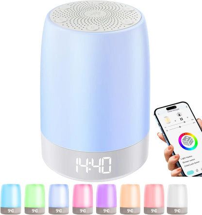 Teen Sound Machine - White Noise Machine with 32 Soothing Sounds & Bluetooth Speaker | Alarm Clock with Night Light for Kids