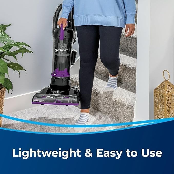 Power Force Helix Vacuum - Bagless Upright with Powerful Suction for Pet Hair | Large Dirt Tank, 23ft Cord, 5 Height Settings (Violet)