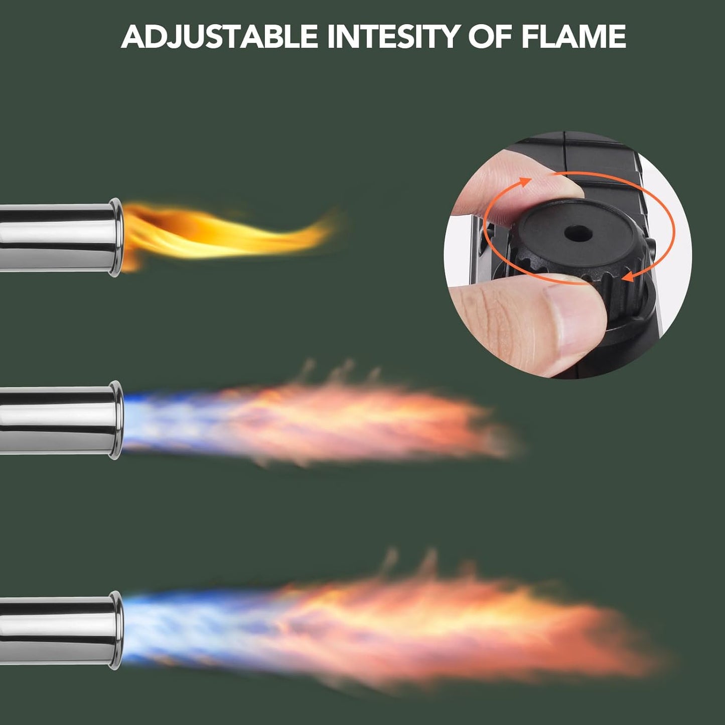 Sondiko Culinary Torch Gun - Powerful Adjustable Propane Burner for Searing Steak & BBQ | Campfire Starter