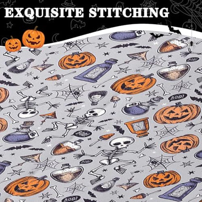 Halloween Pumpkin Kids Zipper Bedding Set - Full Size 3-Piece