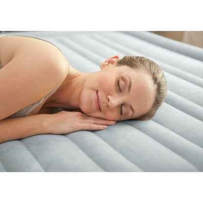 Intex Comfort Plush Mid Rise Dura-Beam Airbed with Built-in Electric Pump, Bed Height 13", Full