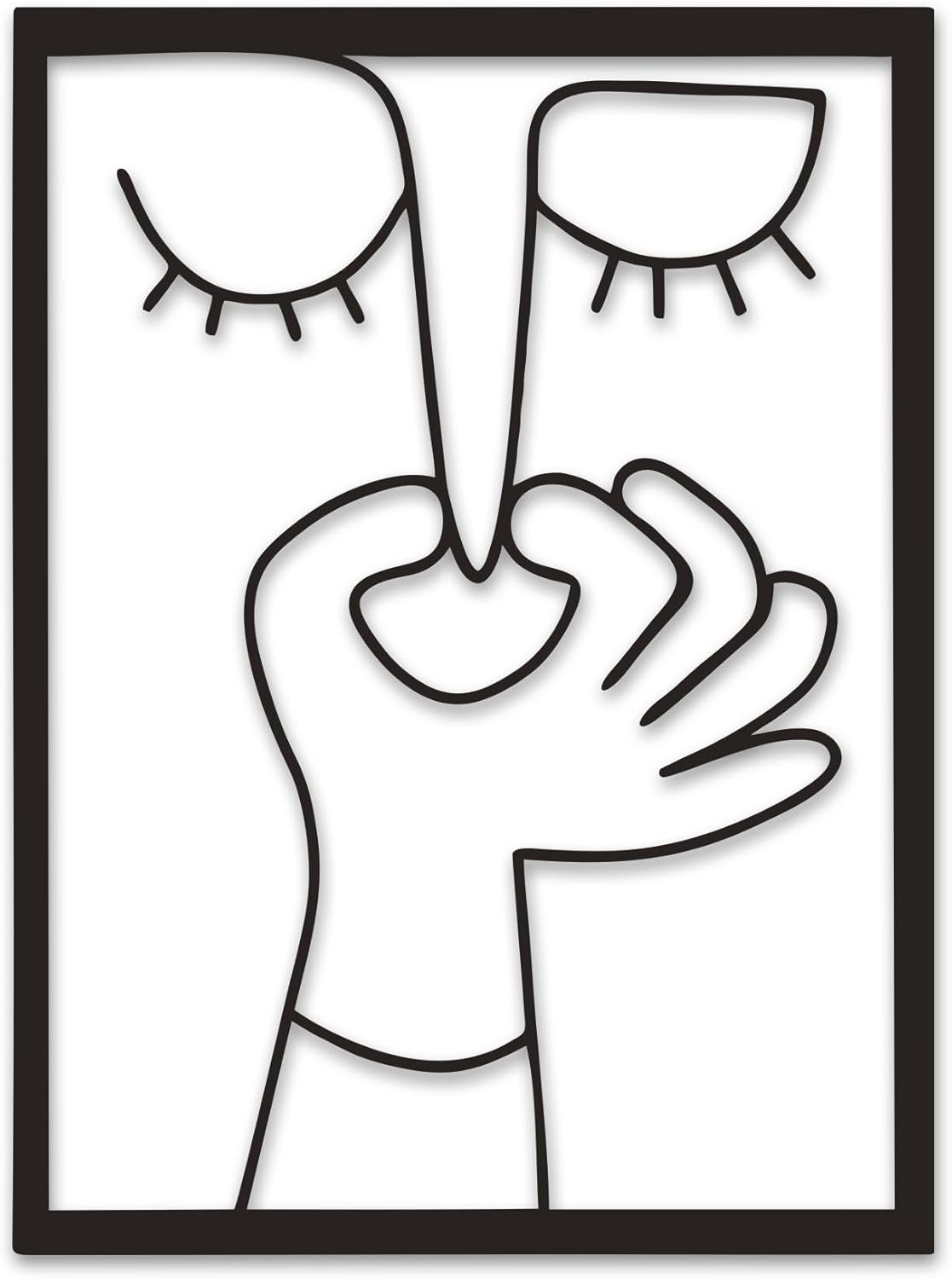 Xedatric Bathroom Wall Art - Funny Metal Decor for Restroom | Rust-Resistant, 13.8x10.2 Inch