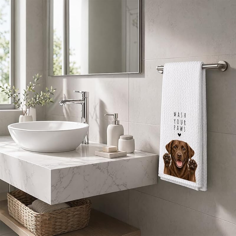 Labrador Kitchen Towel Hand Towel - Chocolate Lab Gifts - Color 06