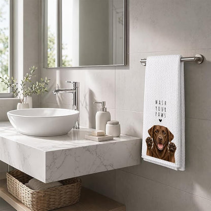 Labrador Kitchen Towel Hand Towel - Chocolate Lab Gifts - Color 06