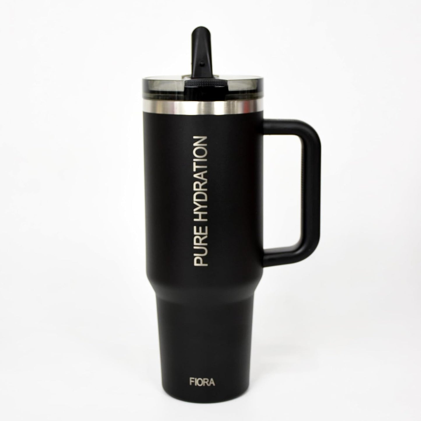 Skiennix 40oz Insulated Tumbler - Stainless Steel, Leakproof Lid, Handle & Straw - Black 2025 Model