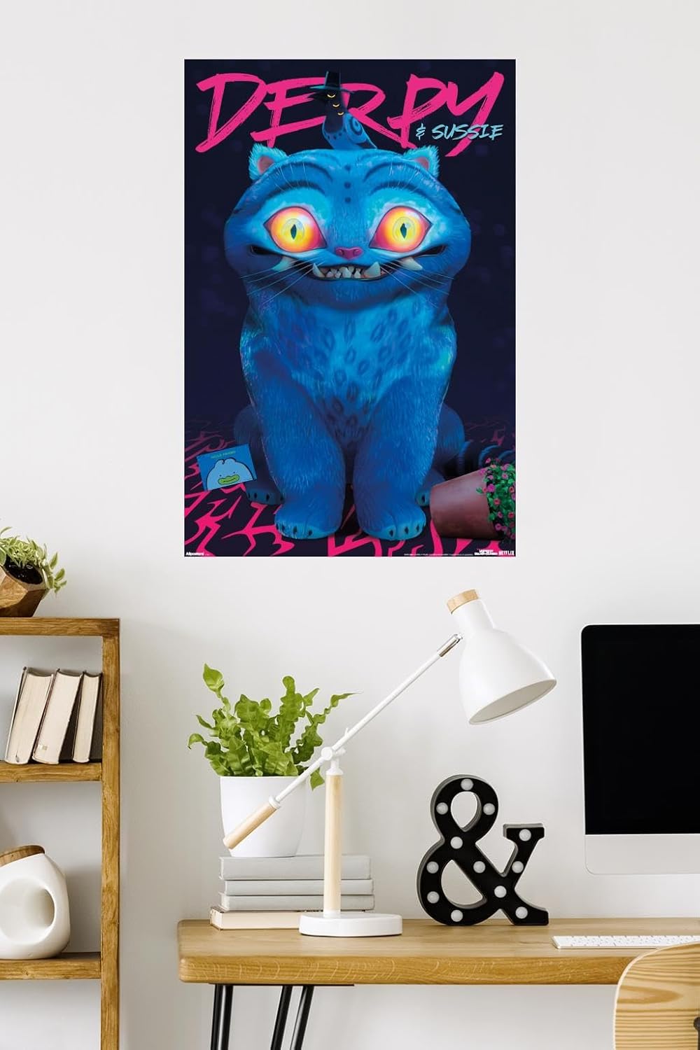 Netflix KPop Demon Hunters Wall Poster - Derpy & Sussie Design, 34L x 22.4W, Unframed