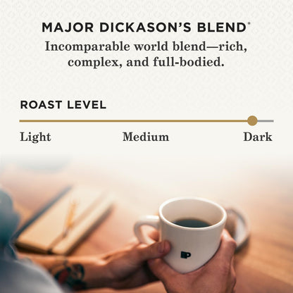 Peet's Coffee Dark Roast K-Cup Pods - 100% Arabica Major Dickason's Blend, 75 Count Box
