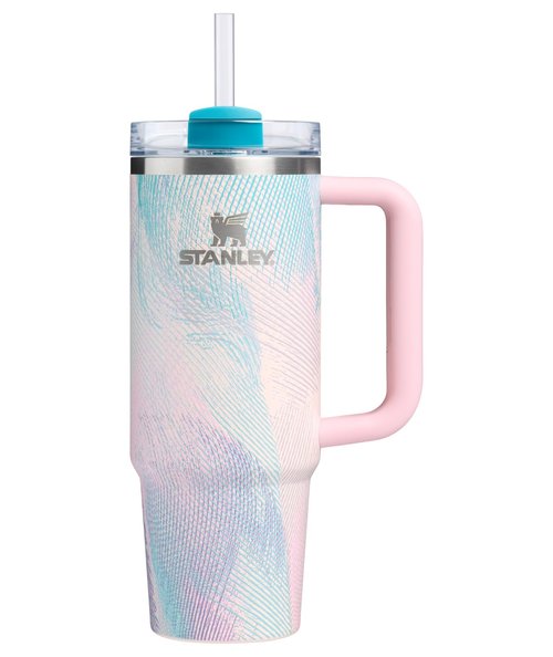 STANLEY Quencher H2.0 Tumbler with Handle and Straw 30 oz | Flowstate 3-Position Lid | Cup Holder Compatible for Travel | Insulated Stainless Steel Cup | BPA-Free | Sea Glass Plume